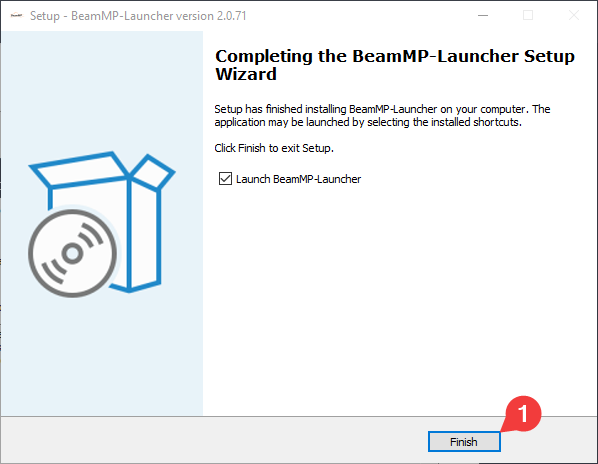 BeamMP Installation finish screen